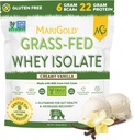 MariGold Grass- fodret Whey Protein Isolate Powder - Creamy Vanilla Flavor - 1 Lb Bag Б124; 100% Pure, Cold- Forarbejdede, Micro- Filtreret, Ikke-denatureret, Non- GMO, rBGH Free, Soy Free, Gluten Free, Lactose Free