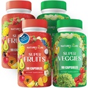 Naturens Core Fruit and Veggie Supplement - 360 kapsler -100% Hel Super Fruit og Super Vegetabilske Kosttilskud & Vitamin, Lavet i USA, Soy Free, Vegan- (180 Count Pack af 2)