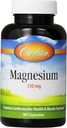 Carlson Magnesium 350 mg, Heart and Muscle Health, 90 kapsler