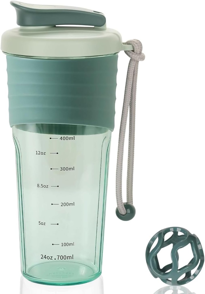 Protein Shaker Flaske, Sport Blender Flasker til Protein Blandinger med Whisk Ball, Mixer Flaske, Bærbar Pre Workout Whey Protein Drikke Shaker Cup Buddhatte Blå