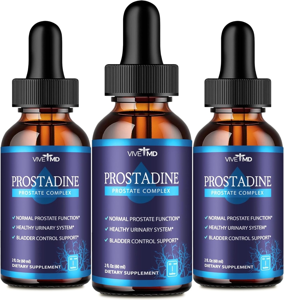 Vive MD Prostadine Drops til Prostata Sundhed, Bstige Vandringsproblemer - Prostadine Official Drop Formel - Ekstra styrke med Pomegranate - Prostadine Anmeldelser (Pakke af 3)