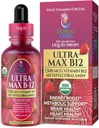 USDA Organic Ultra Max B12; Superdose 7500mcg Vitamin B12 Flydende Dryps
