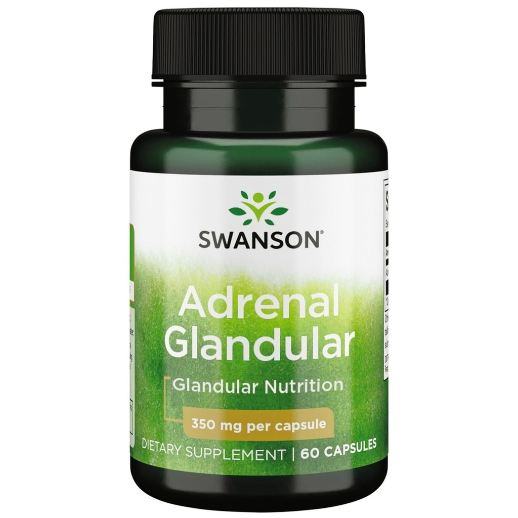 Swanson Adrenal Glandulær 350 Milligram 60 Kapsler