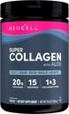 Neocell Super Collagen med Aloe; Collagen type 1 og 3; understøtter sundt hår, hud og negle; Gluten fri; Unflavored Powder; 10 g Collagen / Servering; 30 Serveringer; 10.6 Oz, *