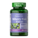 Puritans pride Premium Bilberry Fruit Extract 250 mg (1000mg Ækvivalent), 4: 1 Koncentreret Herbal Supplement, C-vitamin, 3 til 6 Måned Supply, 180 Rapid Release Softels (Packaging May Vary)