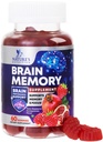 Hjernetilskud til Memory & Focus Gummies - Brain Health Clarity med B6 B12 & Phosphatidylserin - Natural Nootropics Kognitiv koncentration & Alerness Support Vitaminer - 60 Vegansk Gummies