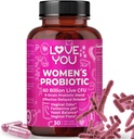 Love You Womens Probiotic, Ph Balance, Ut, Feminin, Vaginal Health Supplement, fordøjelsesfremmende, Pre + Pro + Postbiotic, Forsinket Release, 60 Millioner Live CFU, 8-Strain Probiotic Blend, 30 Veg Caps Serveringer