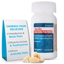 Retely Dual Action Acetaminophen 250 mg og Ibuprofen 125 mg - Generisk Smerte Reliever, Feber Reducer, Hovedpine Relief, Menstruel Smerte, Tandaske, Muskelache, Gigt Smerte Relief - 144 Tæl