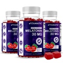 Vitamatisk sukker fri Melatonin 30mg per gummy - 60 Servering - 60 vegetariske gumier - ikke-Habit Forming Supplement (60 greve (pakke med 3))