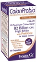 HealthAid ColonProbio 82 Millioner med Prebiotic, 14 Stammer, En gang dagligt, 60ct, Optimum Colon Care, Acid & Bile resistent, Dairy Free, Gluten Free, Non- GMO, High Bifido