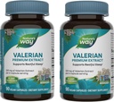 Nature 's Way Valerian Premium Extract - 220 mg valerian ekstrakt pr. 2- kapsel Servering - Understøtter Rastful Sleep * - Ikke-GMO-projekt Verificeret - Urtetilskud - Gluten Free - 90 Kapsler (2 Pack)
