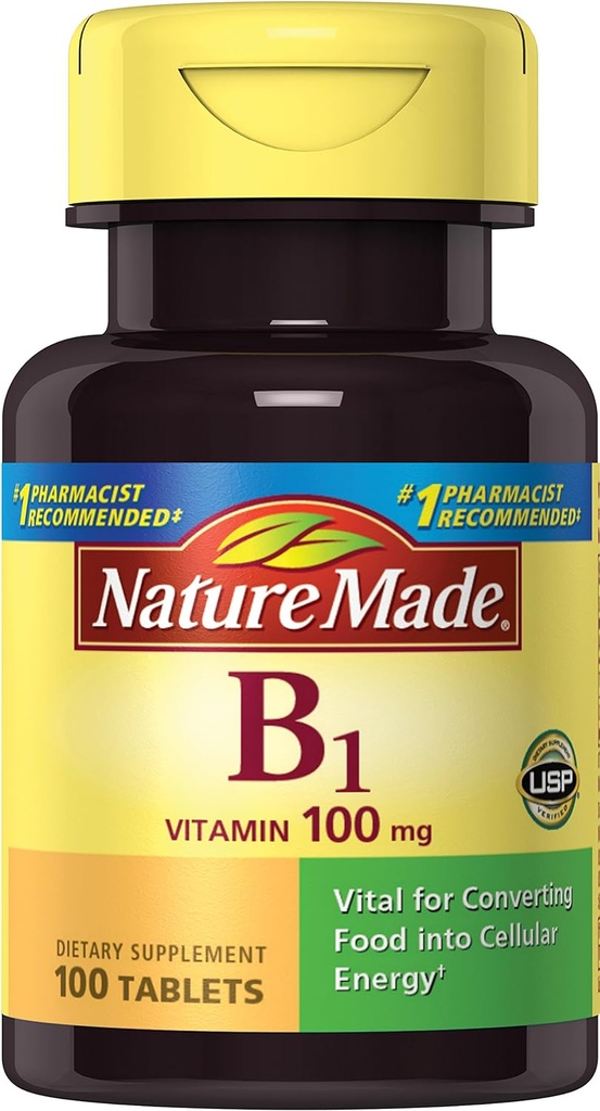 Nature Made Vitamin B1, 100 Count (pakke med 6)