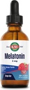KAL Melatonin 3mg DropIns, Fast Acting Sleep Aid, Melatonin Drops for Calming Relaxation and Healthy Sleep Cycle Support, Natural Raspberry Flavor, 60 Day Guarantee, Approx. 88 Servings, 3 fl oz