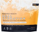 Real Hydration - Økologisk Frugt- Baseret Electrolyte Mix - Lavet med Økologiske Frugter & Pink Salt - Zero Sugar & Vegan - Hydrering, Immun & Recovery Support (15 Servere, Peach Mango)