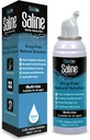 Saline Spray for Næse - Nasal Spray Saline Solution for Newborn, Baby & Voksne, Salt vand dekongestant Mist for Stuffy Næse, Rejser venligt, Natural, 0,9% Saline - 100 ml (3.4 fl oz)