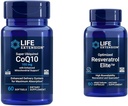 Life Extension Super Ubiquinol CoQ10 60 Softgels og optimeret Resveratrol Elite 60 Vegetariske Kapsler Bundle