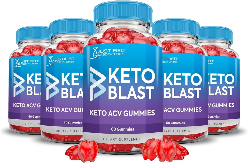 (5 Pack) Apple Cider Vinegar Gummies 1000MG Keto Blast Keto ACV Gummies Avanceret formel Formuleret med Pomegranat Beet Juice Powder B12 Vegan Non GMO 300 Gummys
