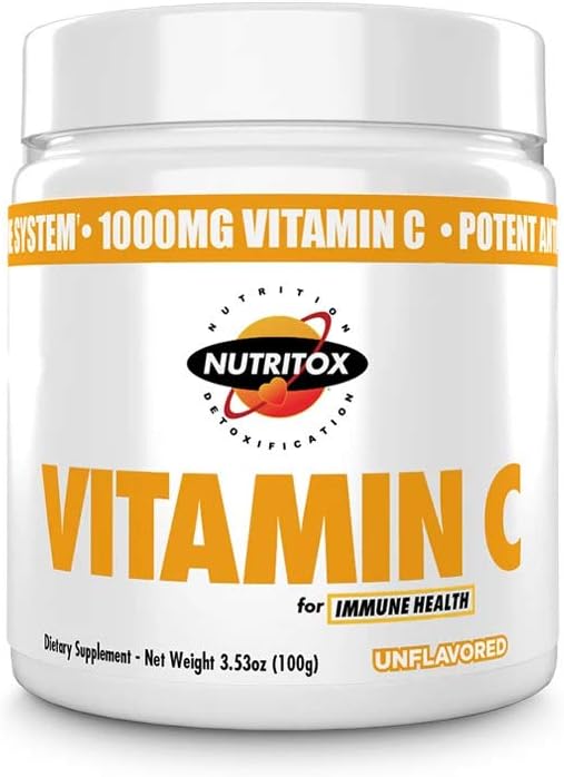 C-vitamin Powder supplement - Pure Ascorbic Acid - non-GMO - Ikke aromatiseret pulver C-vitamin - 100 Servere