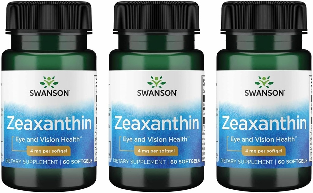 Swanson Zeaxanthin 4 Milligram 60 Sgels (3 Pack)