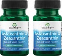 Swanson Astaxanthin & Zeaxanthin Eye Vision Brain Skin Health Antioxidant Support (Astaxanthin 4 mg & OmniXan Zeaxanthin 4 mg) 60 Softgels Sgels (2 Pack)