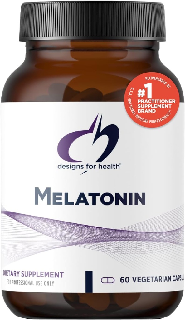 Design for sundhed Melatonin 3 mg - for voksne - Vegetarisk + ikke- GMO (60 kapsler)