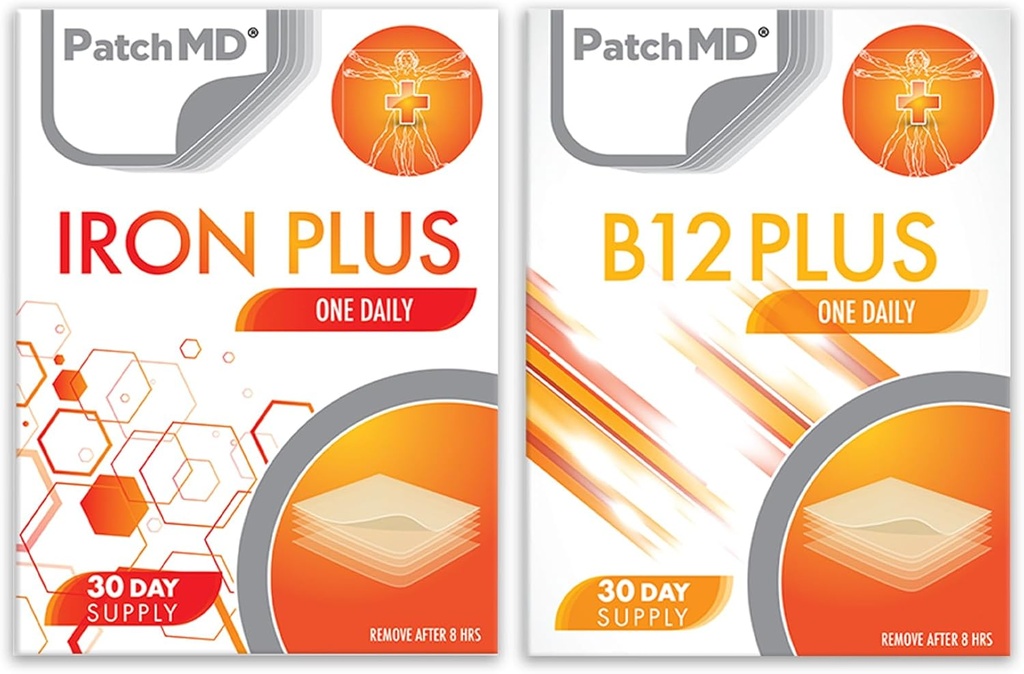 Iron Plus & B12 Plus temapatch bundle - 30 dages forsyning