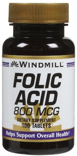 Windmill Folinsyre 800 Mcg Tabs, 100 ct