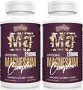 Liposomal Magnesium Complex 2200MG Softgels,Magnesium Threonate, Magnesium Glycinate, Magnesium Citrate, Three-in-one Supplement, Gluten Free, 60 Softgels (120 Count (Pack of 2))