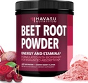 Organic Beet Root Powder med vitamin B12 & Coryceps - Nitrooxid supplement - Beetroot Powder for Energy & Post Workout Inddrivelse - Bland med vand eller smoothies, Cherry Berry Flavor - 30 Serveringer