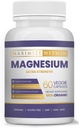 Magnesium Extra Strength Supplement - 600 mg Magnesiumglycinat - Understøtter knoglerelateret sygdom, muskelfunktion - Vegan, non- GMO - 60 kapsler
