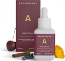 Apothékary Wine Down, Natural Sleep and Relaxation Support, Alkohol- Free Red Wine- Inspired Herbal Liquid Drops, Består af blå Verbena, Tart Cherry, og Californien Poppy, 1 oz, 30 Servere