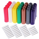 eBoot 28 sæt Essential Oil Aromaterapi Nasal Inhalers Tubes Genopfyldelig Inhaler Stick, 7 Farver, med Wicks