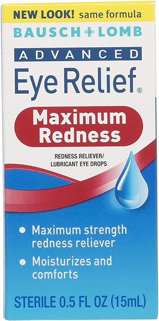 Bausch og Lomb Advanced Redness Relief Drops, 0.5 Ounce - 3 per tilfælde.