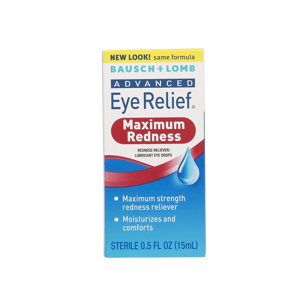 Bausch og Lomb Advanced Redness Relief Drops, 0.5 Ounce - 3 per tilfælde.
