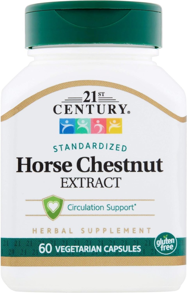 21st Century Horse Chestnut Seed Extract Vegetarian Capsules - 60 ct, Pack of 2