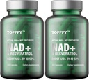 NAD + & Resveratrol Supplement, 240 Softgels NAD + Boosting supplement til Max Absorption for Support Cellular Energy Aging Defense