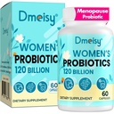 Menopause Kosttilskud til kvinder, 120 milliarder CFU Probiotiske, 13-in-1 urter Probiotika Kompleks, til menopause Relief, Hormone Balance, Hot Flush, Night Sweats, Mood Swings, Gut & Immunity - 60 Capsule