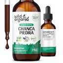 Wild & Organic Chanca Piedra Liquid Extract Drops - Stone Breaker for Nyre Stones & Gallblære Support - Urtebillede for Urinary Tract Well- Being - Vegan, Sugar & Alcohol- Free - 2 fl oz