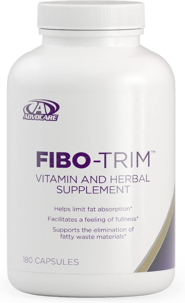 AdvoCare Fibo- Trim - Hjælper Limit Absorption * - Kosttilskud med C-vitamin, E-vitamin, Niacin, Taurine & mere - 180 kapsler