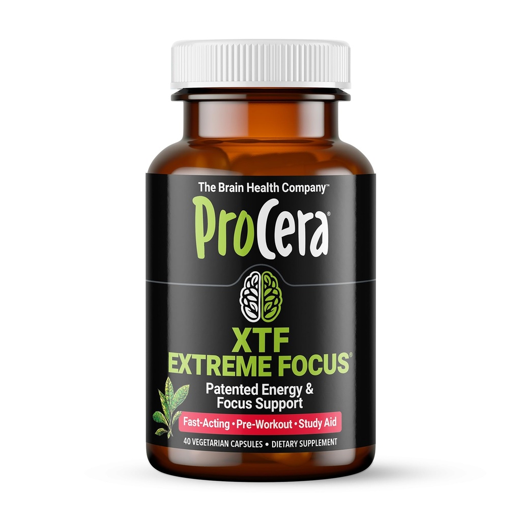 Procera XTF - perfekt studiestøtte - umiddelbare resultater - forbedret fokus og hukommelse retention - øget ilt og blodgennemstrømning - mental Klarhed - energi boost - langsom kognitiv deklination - 40 greve