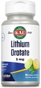 KAL Lithium Oroter ActivMelt 5mg, Chelated Lithium for Optimal Absorption and Bioavailability, Sund Mood Support, Natural Lemon Lime Flavor, Instant Opløs Tablets, 90 Servere, 90 Micro Tablets