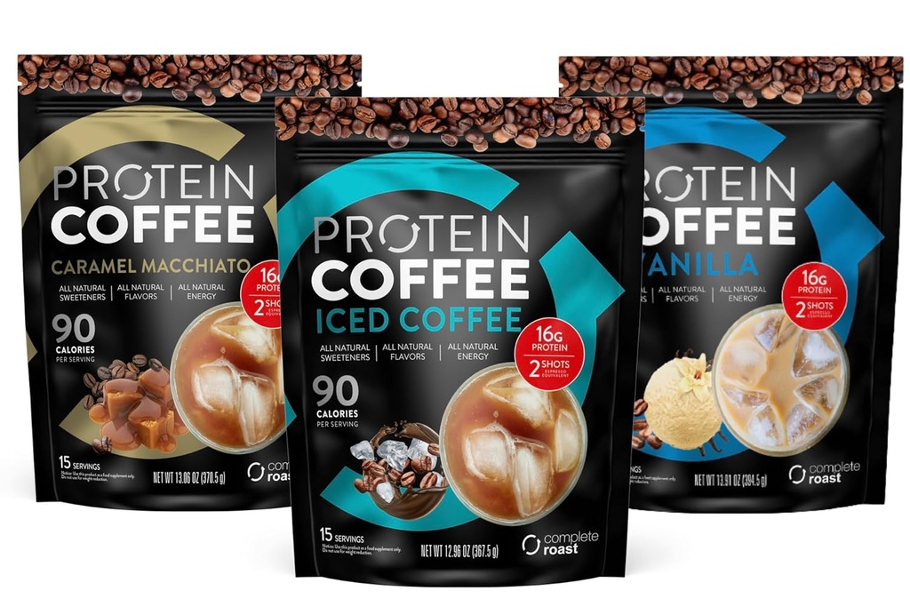 Komplet Roast 3- pack + Shaker- Caramel, Iced, Vanilla