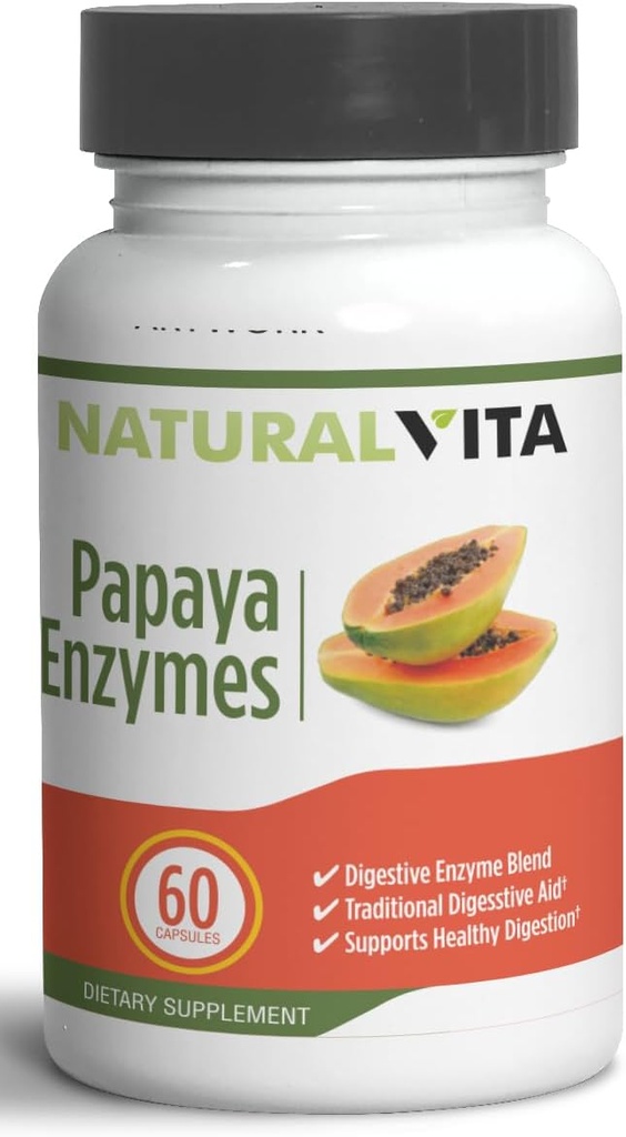 Generisk Natural Vita Papaya Enzymes, fordøjelsesfremmende behandling Aid med Enzyme Blend, Kosttilskud, Nourish Din Gut med vores Papaya Enzyme Blend til fordøjelsesmæssig Harmony og Well- Being.