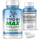 TTFD Thiamin B1 Supplement 60Kapsler Lavet i USA- Thiamin TTFD vitamin B1 MAX, High- Potency Supplement for Energy & Focus, Understøtter sund nerve funktion & Samlet wellness af MaxLife Naturals