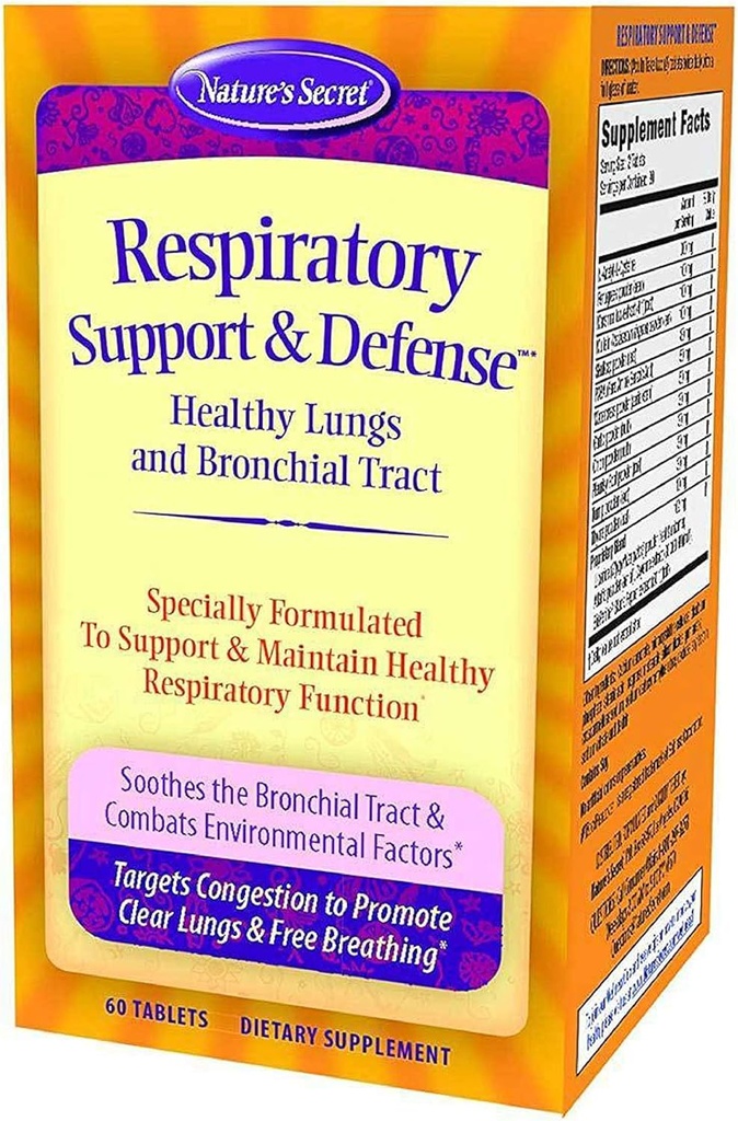 Nature 's Secret Respiratory Support & Defense Tabs 60 te