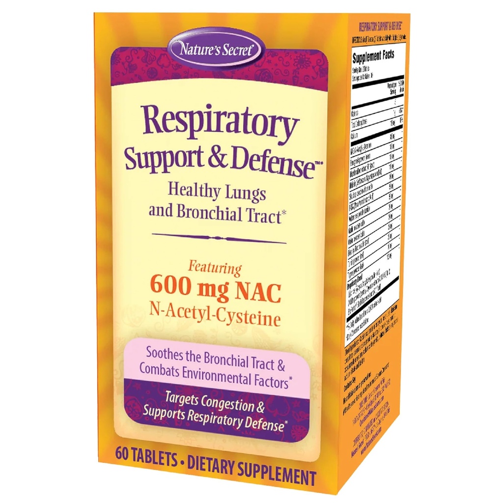 Nature 's Secret Respiratory Support & Defense Tabs 60 te