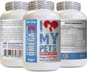 I Love my PETS LLC Dog Protein Supplement - Omega 3 Fiskeolie til hunde - Avanceret Premium kvalitet - Epa til hunde - 180 Softgels (1 flaske)