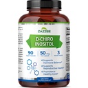 Zazzee D- Chiro- Inositol, 50 mg per kapsel, 90 Vegankapsler, Ideel dosering for 40: 1 Ratio med Myo- Inositol, 3 Måned Supply, 100% Vegetar, Non- GMO