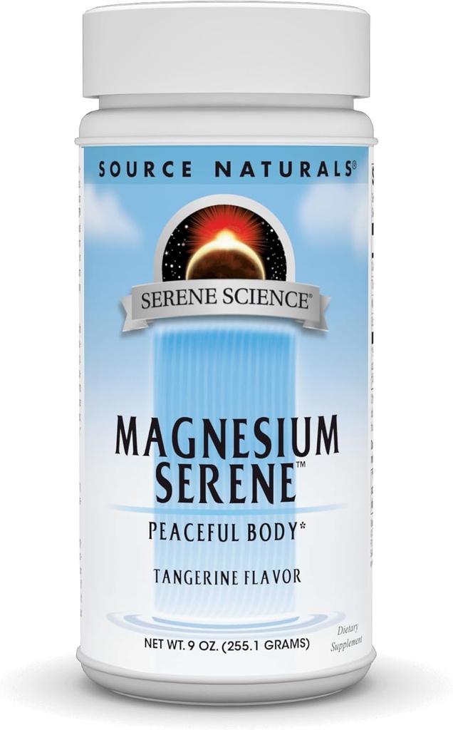 Source Naturals Serene Science Magnesium Serene, Fredelig Krop *, Tangerine Flavored - 9 Ounce Powder
