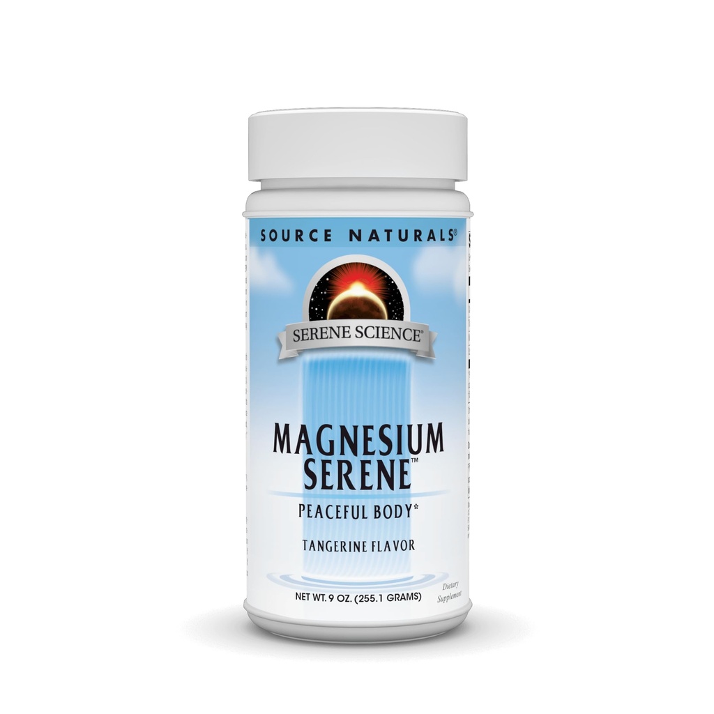 Source Naturals Serene Science Magnesium Serene, Peaceful Body*, Tangerine Flavored - 9 Ounce Powder